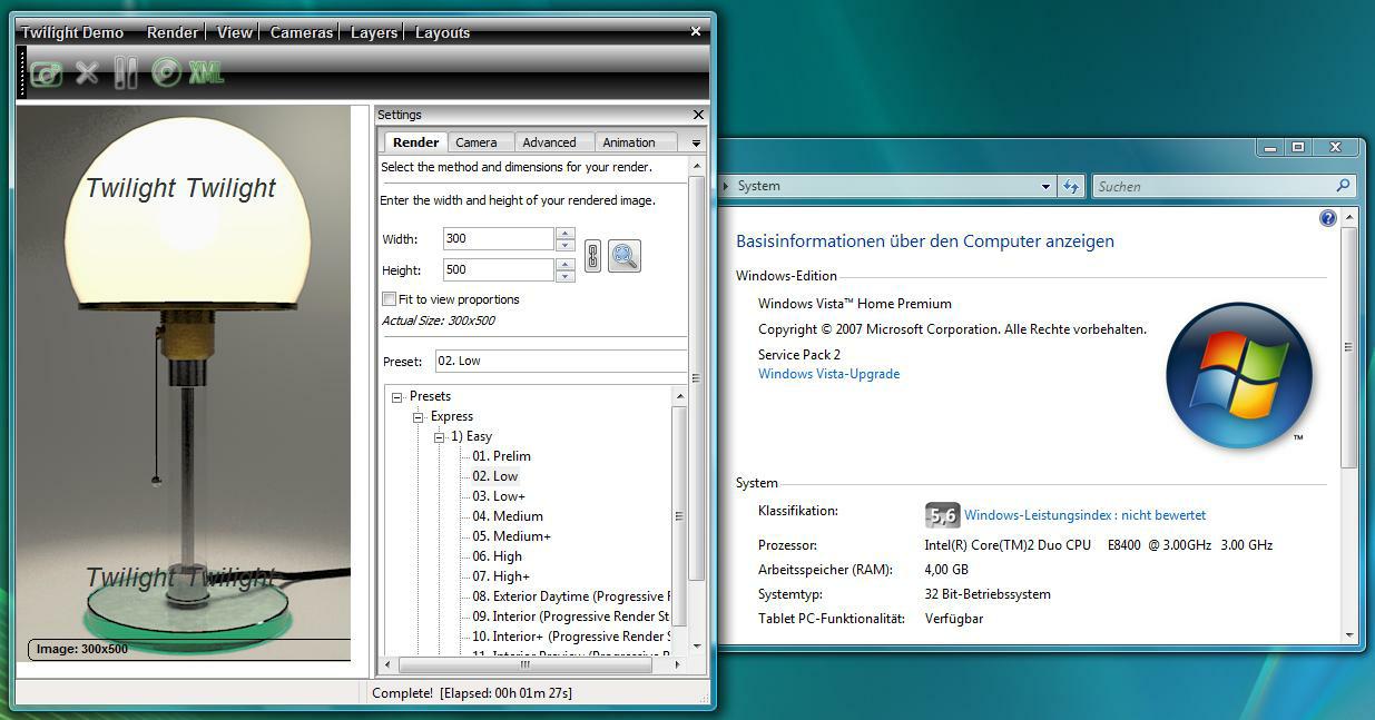 The lousy PC with just ATI Radeon HD 4890 1GB GDDR5 who is not able to really help the old processor out ;-) My slowest performer... my be it´s because of graphics cards driver conflicts, because the old nVidia GTX8900 is still visible in the system check?